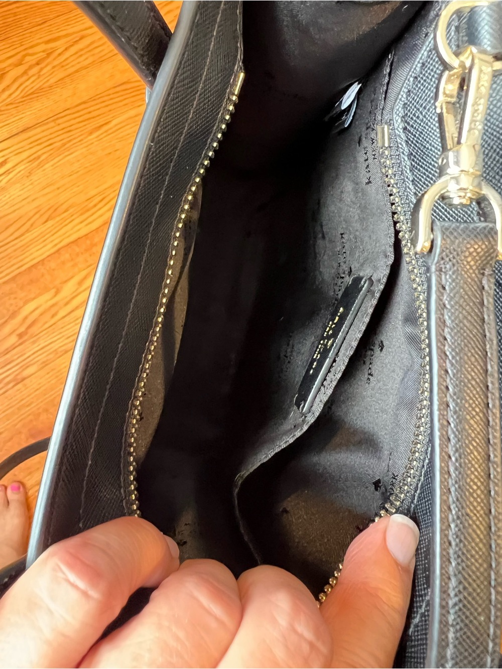 ๐ Kate Spade Kenzie Limited Edition Small Black Tote Detachable Strap - Picture 7 of 9